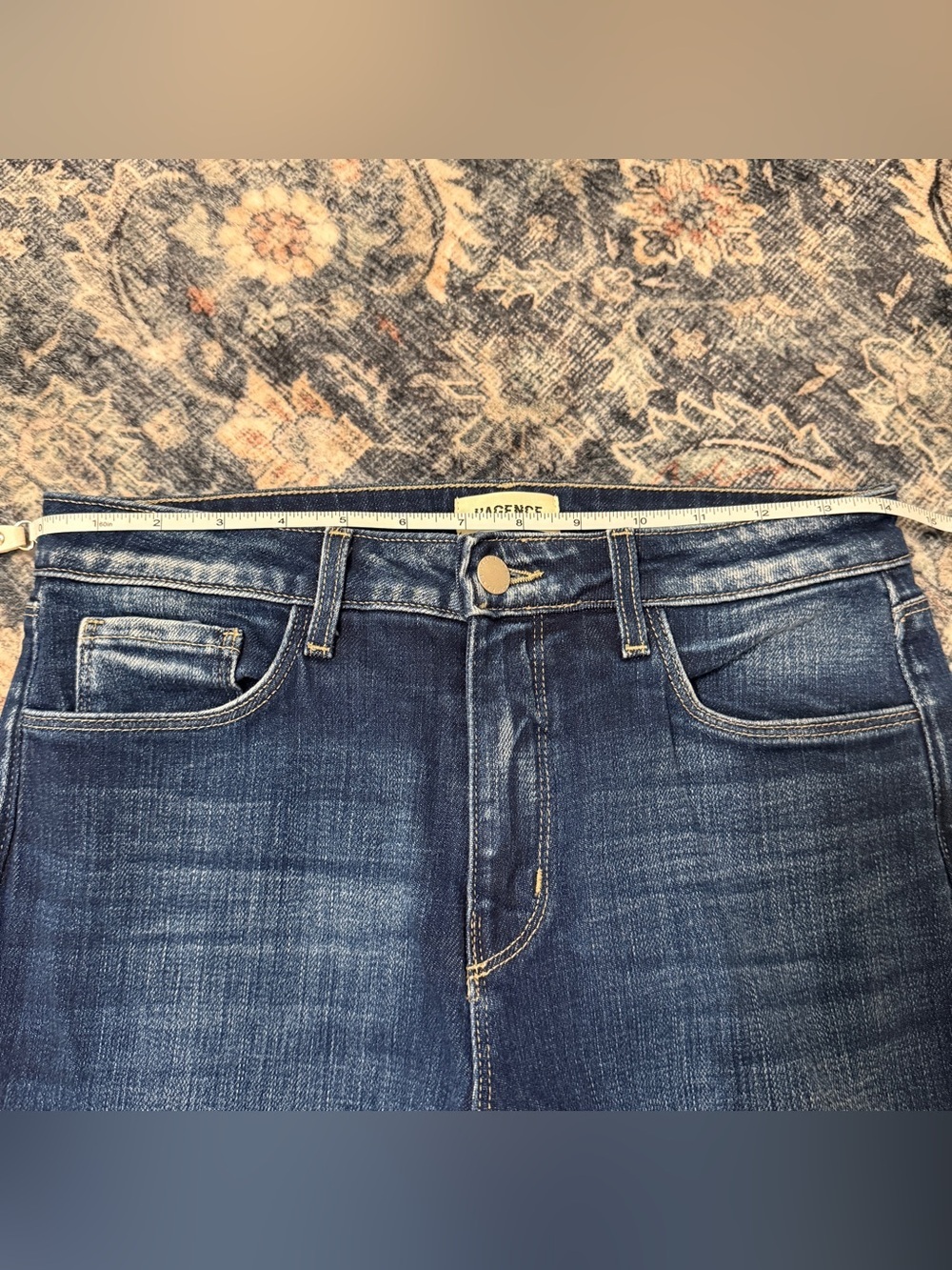 🦋 L’AGENCE| EUC Tati Cropped Micro Bootcut Jeans Haven Blue Women’s Size 27 - Picture 6 of 8